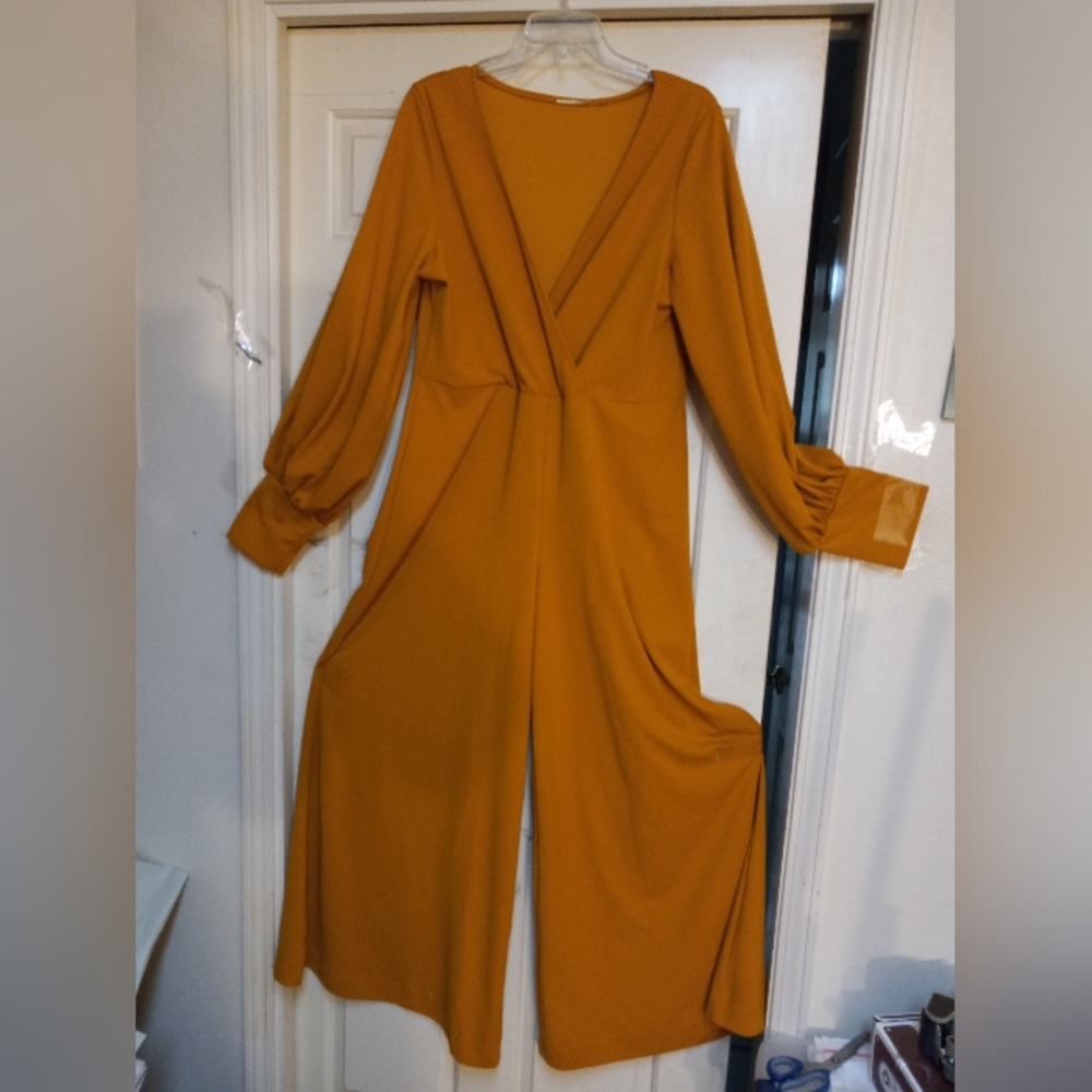 Gold Long sleeve Jumpsuit